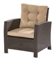 MX Gartenmöbel Sessel Salerno Poyrattan Braun